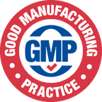 GMP Good Manufacturing Practice seal used in the MindSave artwork